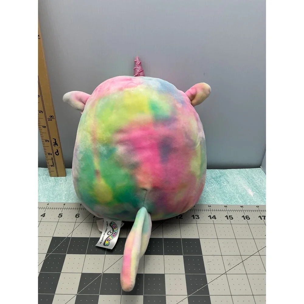 Squishmallows 10 Inch Unicorn‎ Love Plush Toy Rainbow Tie Dye Stuffed Animal